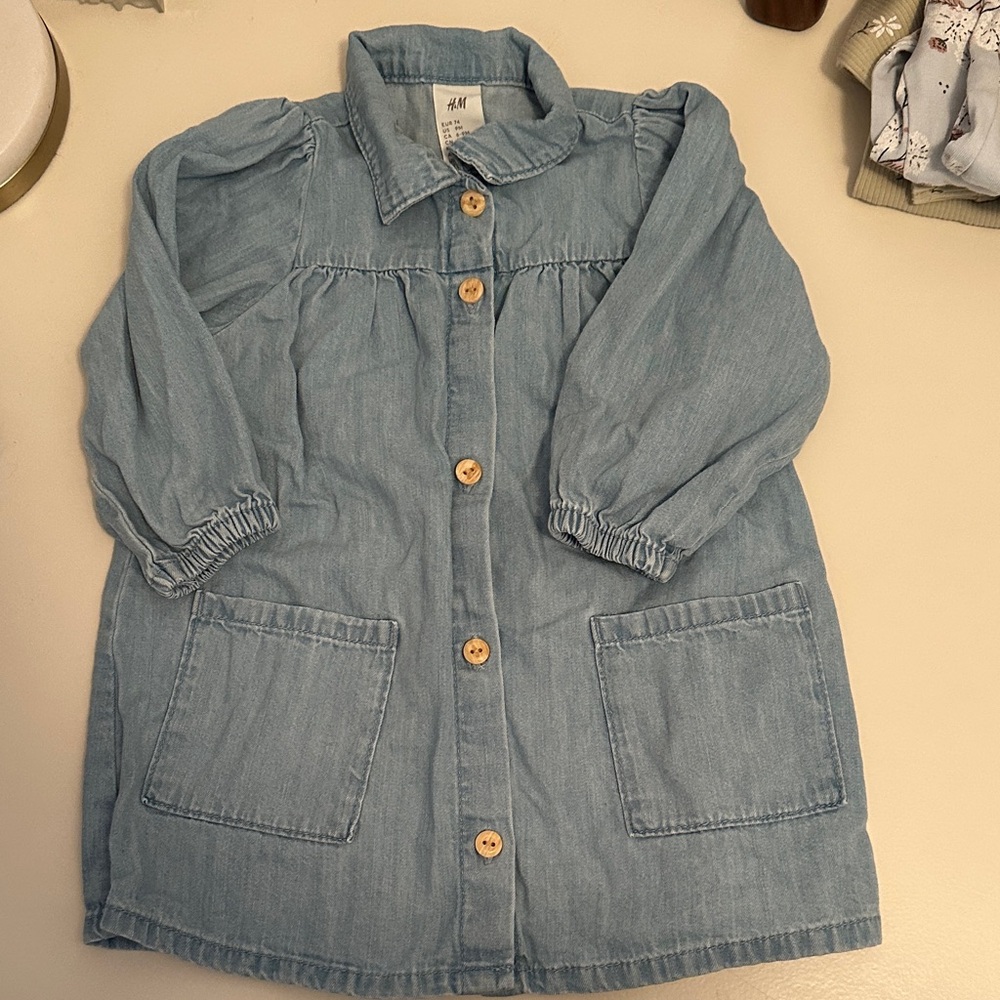 H&M Girls Blue Denim Dress